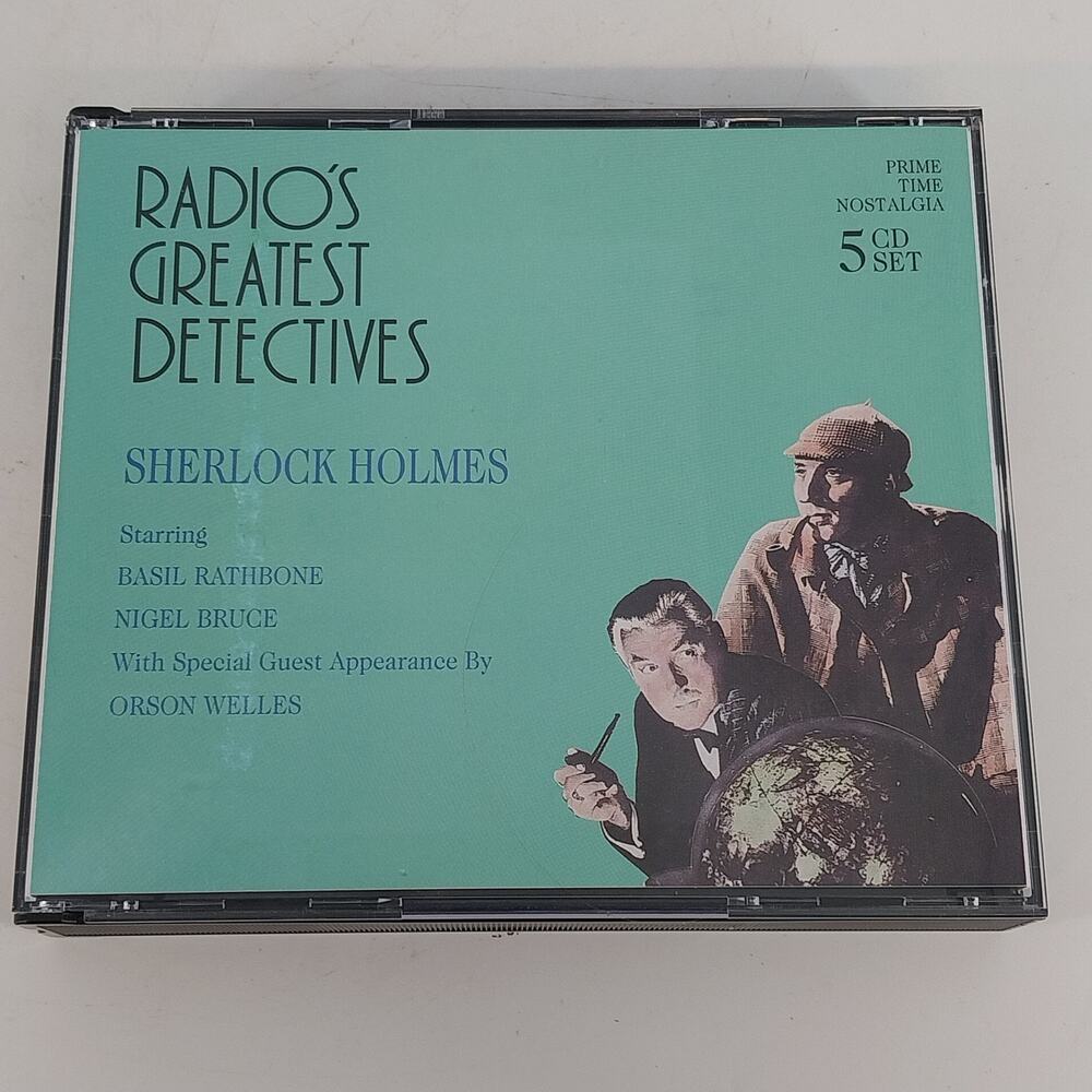Radio's Greatest Detectives Sherlock Holmes 5 CD Set Basil Rathbone Vintage 1992